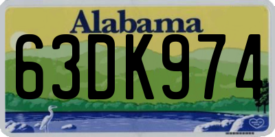 AL license plate 63DK974