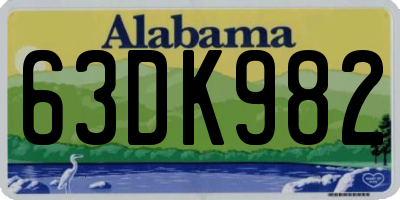 AL license plate 63DK982