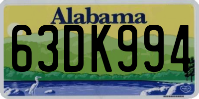 AL license plate 63DK994