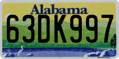 AL license plate 63DK997