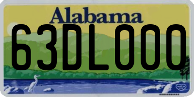 AL license plate 63DL000