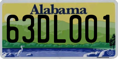 AL license plate 63DL001