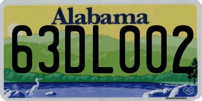AL license plate 63DL002