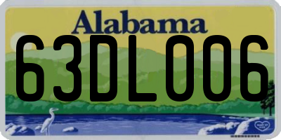 AL license plate 63DL006