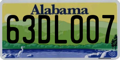 AL license plate 63DL007