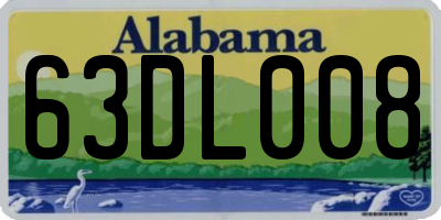 AL license plate 63DL008