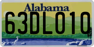 AL license plate 63DL010