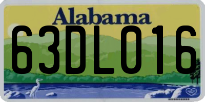AL license plate 63DL016