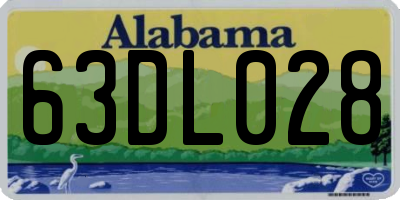 AL license plate 63DL028