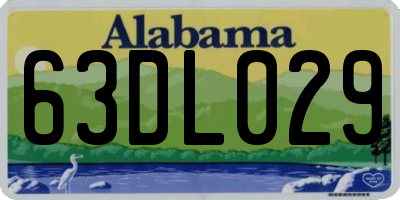 AL license plate 63DL029
