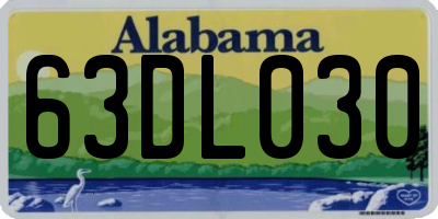 AL license plate 63DL030