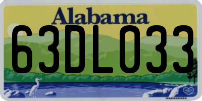 AL license plate 63DL033
