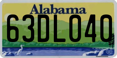 AL license plate 63DL040