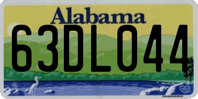AL license plate 63DL044