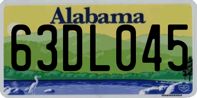 AL license plate 63DL045