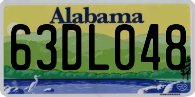 AL license plate 63DL048