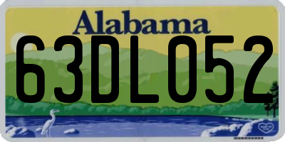 AL license plate 63DL052