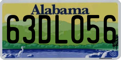 AL license plate 63DL056