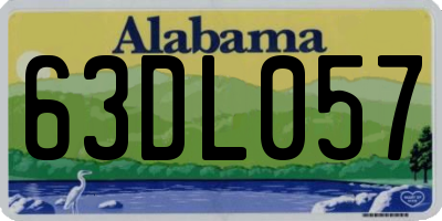 AL license plate 63DL057