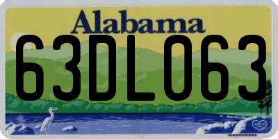 AL license plate 63DL063