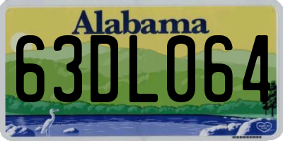 AL license plate 63DL064