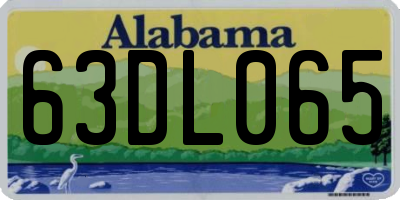 AL license plate 63DL065