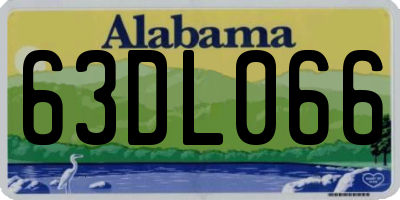 AL license plate 63DL066