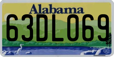 AL license plate 63DL069