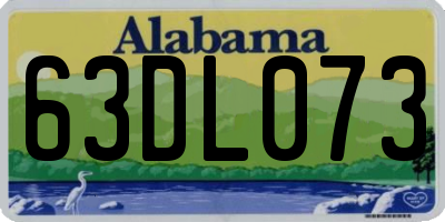 AL license plate 63DL073