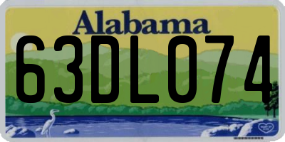 AL license plate 63DL074