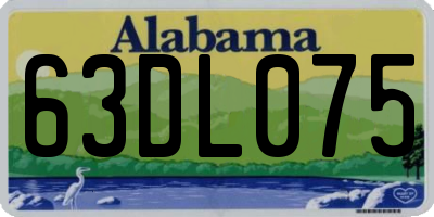 AL license plate 63DL075