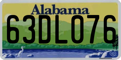 AL license plate 63DL076