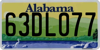 AL license plate 63DL077