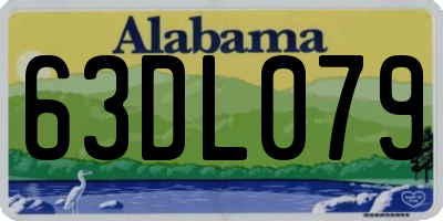 AL license plate 63DL079