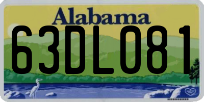 AL license plate 63DL081