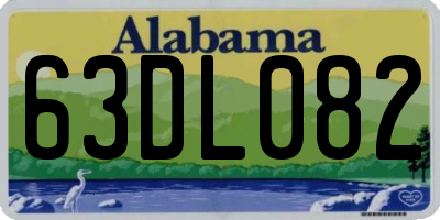 AL license plate 63DL082