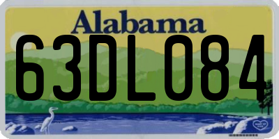 AL license plate 63DL084