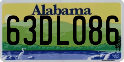 AL license plate 63DL086