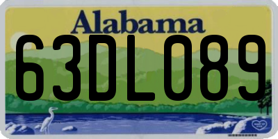 AL license plate 63DL089