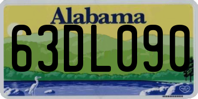 AL license plate 63DL090