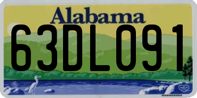 AL license plate 63DL091