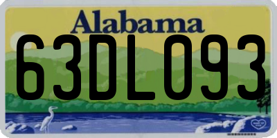 AL license plate 63DL093