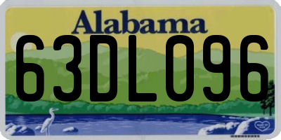 AL license plate 63DL096