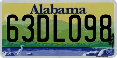 AL license plate 63DL098