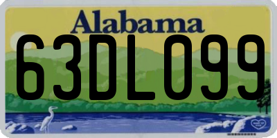 AL license plate 63DL099