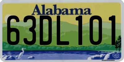 AL license plate 63DL101