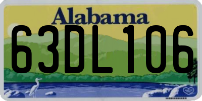 AL license plate 63DL106