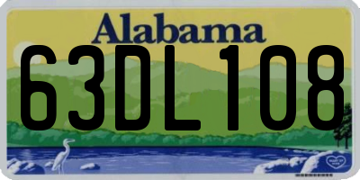 AL license plate 63DL108