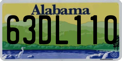 AL license plate 63DL110