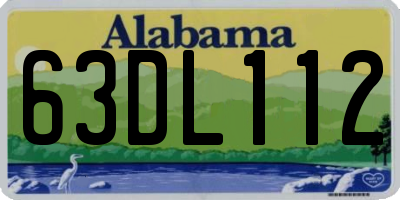 AL license plate 63DL112